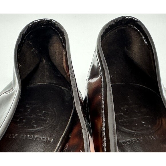 Tory Burch Tortoise Shell Reva Ballet Jelly Flats Women’s 6.5 Patent Leather - Picture 4 of 11